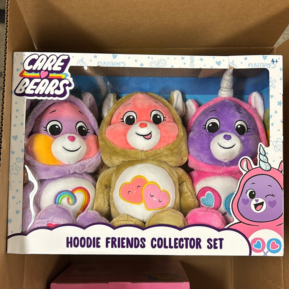 New Care Bears Hoodie Friends Collector Set of  3